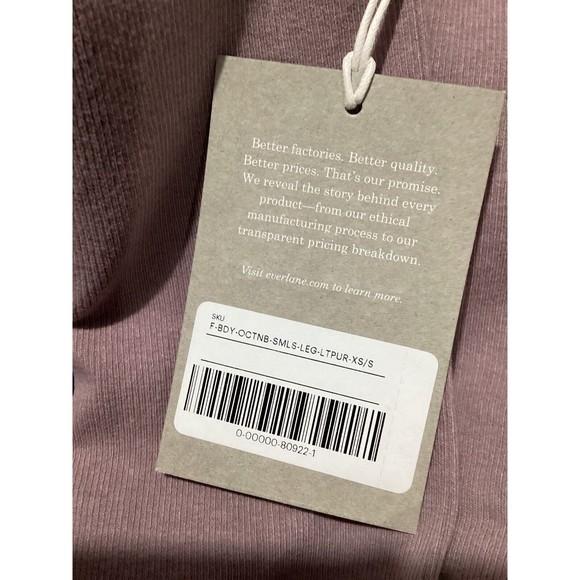 Everlane The Seamless Ribbed High Rise Legging Light Purple XS/S - Picture 5 of 6